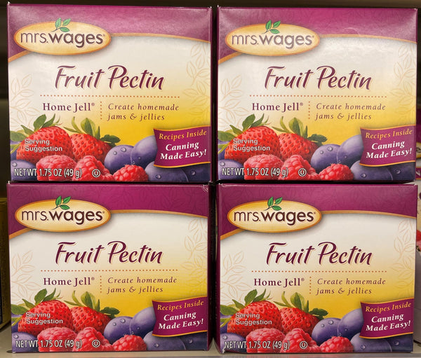 4 BOXES Mrs. Wages Fruit Pectin Home Jell Jam Mix Pouch 1.75 oz Canning