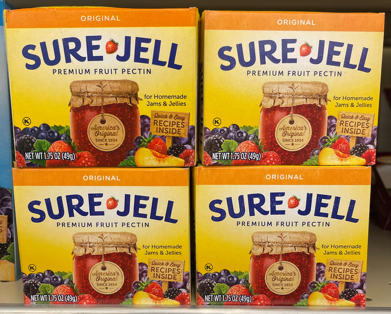 4 BOXES Sure Jell Original Premium Fruit Pectin 1.75 oz Canning Jelly