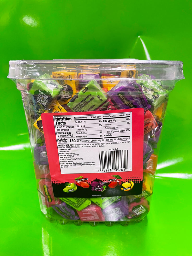 Now & Later Fruit Chews Candy Tub 89 oz cherry apple grape Wrapped Bucket