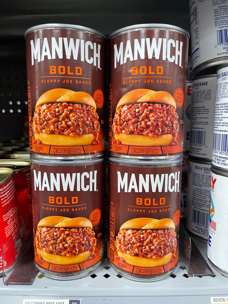 4 CANS Manwich BOLD FLAVOR Sloppy Joe Sauce 16 oz Can Hamburger