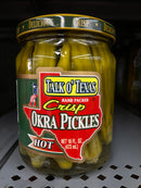 3 JARS Talk O' Texas Pickled HOT Okra 16 oz Jar Pickles Cocktail Spicy