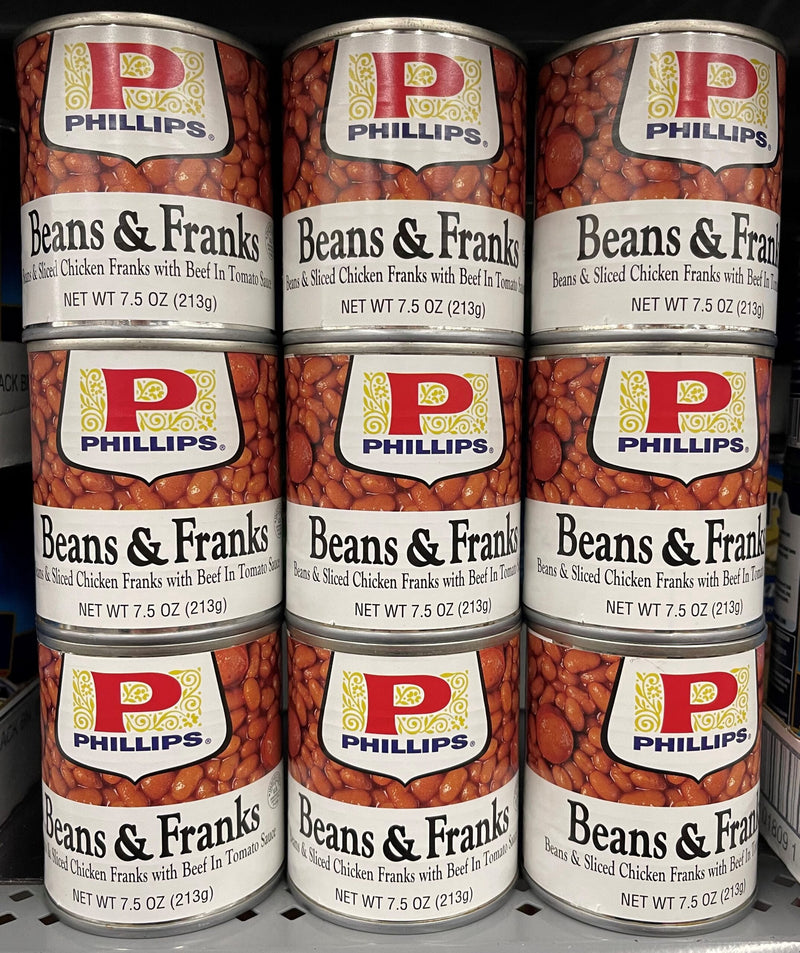 9 CANS Phillips Beef & Tomato Sauce Beans & Franks 7.5 oz Beanee Weenee