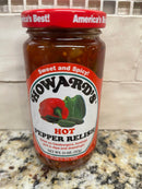 Howards HOT Pepper Relish 11 oz Jar Green Red Peppers Sandwich Dip