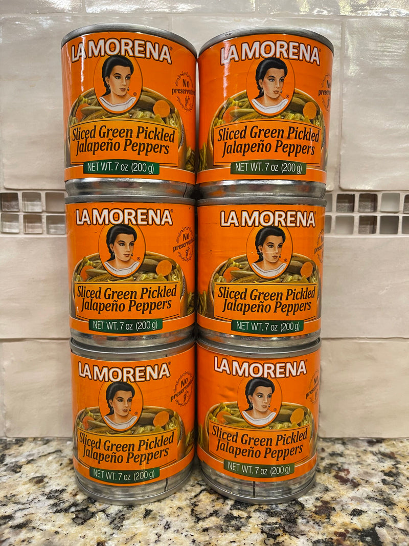 6 CANS La Morena Sliced Green Pickled Jalapeno Peppers 7 oz Can Chilies