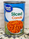 6 CANS Great Value Sliced Carrots 14.5 oz Can Vegetable Salad Juice