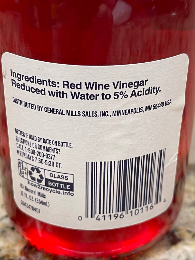 3 Bottles Progresso Gourmet Red Wine Vinegar 12 oz Marinade Salad Decanter