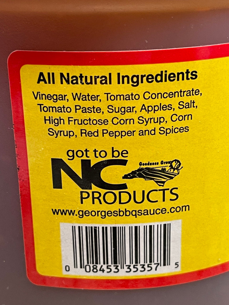 George's HOT BBQ Sauce 128 oz 1 Gallon Barbecue Marinade Chicken Pork Dip