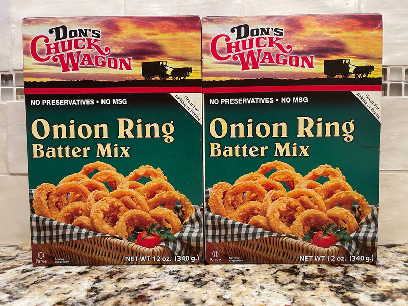 2 BOXES Don's Chuck Wagon Onion Ring Batter Mix 12 oz Flour Fish Fries