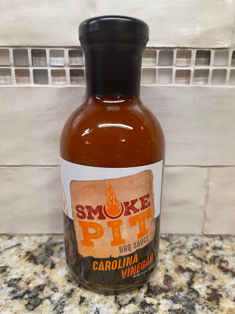 3 BOTTLES Smoke Pit Carolina Vinegar BBQ Sauce 13.5 oz Pork Chicken Beef