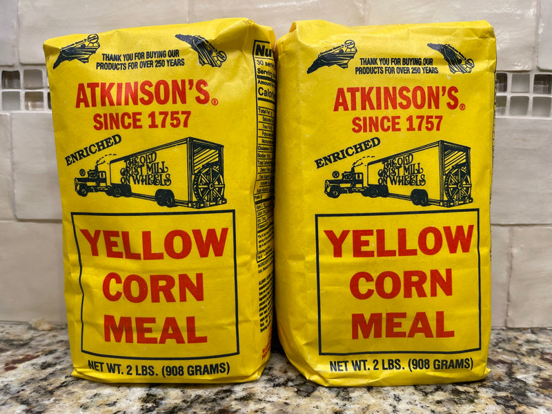 2 BAGS Atkinsons Enriched Yellow Corn Meal 2 lb Bag Flour Muffin