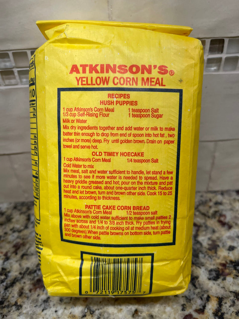 2 BAGS Atkinsons Enriched Yellow Corn Meal 2 lb Bag Flour Muffin