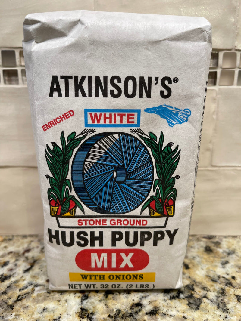 2 BAGS Atkinsons Enriched Hushpuppy Mix with Onions 2 lb Bag Flour Rings