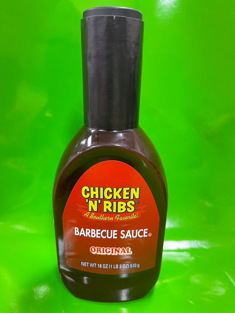 4 BOTTLES Chicken 'N' Ribs Barbecue Sauce 18 oz BBQ Brisket Steak Burgers