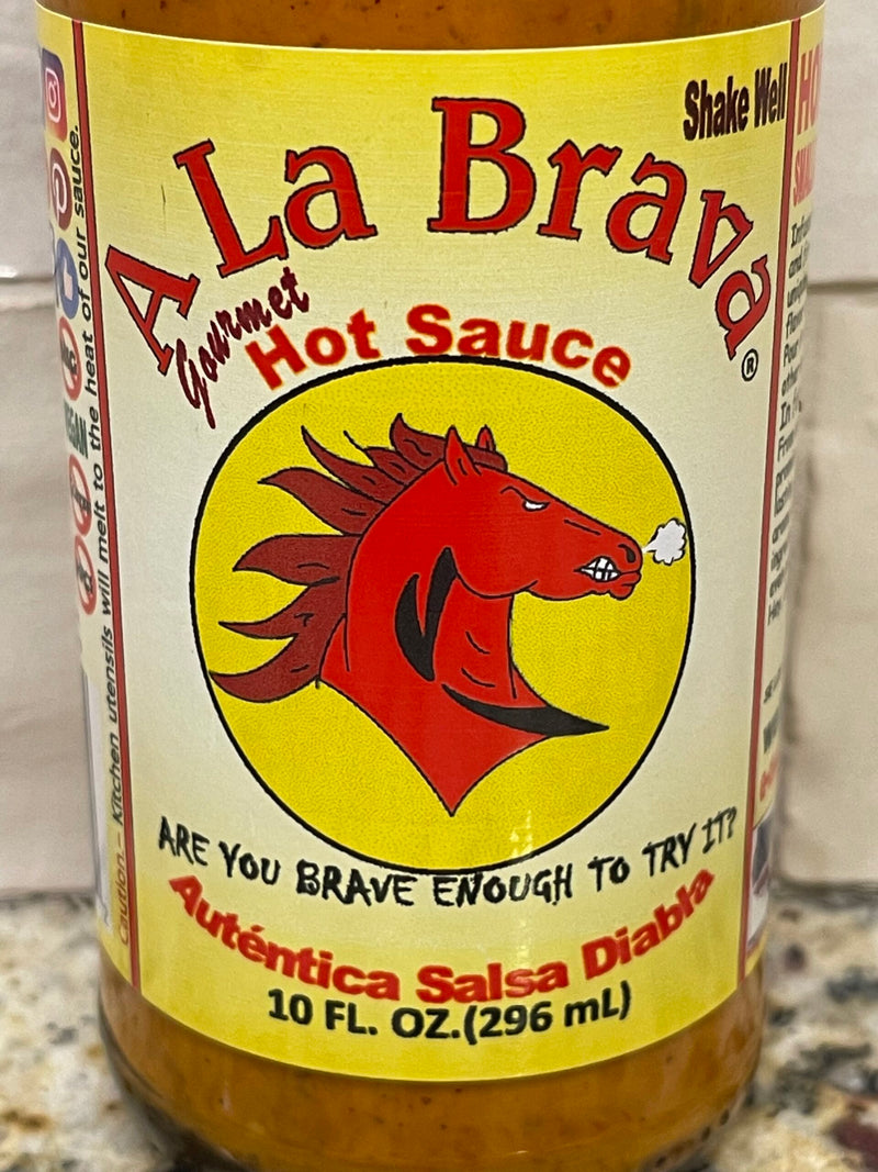 3 BOTTLES A La Brava Gourmet Hot Sauce Salsa Diabla 10 oz Pepper