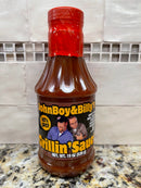 3 Bottles John Boy and Billy's Hot & Spicy Barbecue Grillin Sauce BBQ FREE SHIP