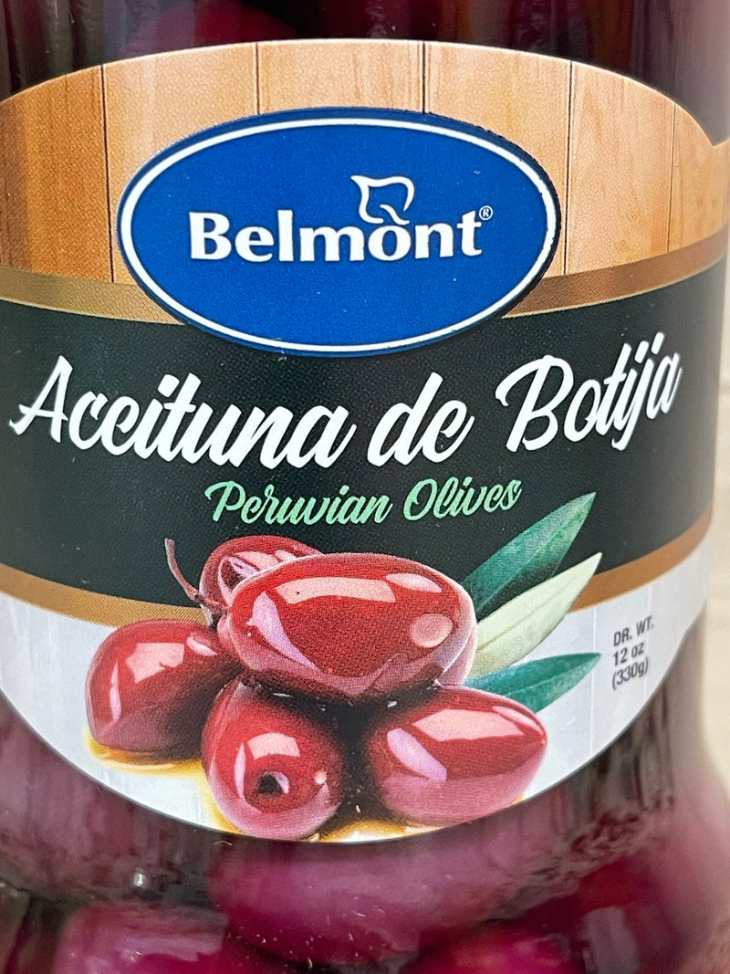 2 JARS Belmont Aceitunas de Botija Peru Peruvian Olives 12 oz Jar