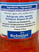 2 JARS Belmont Rocoto Red Hot Peppers in Brine 20oz Jar Chili