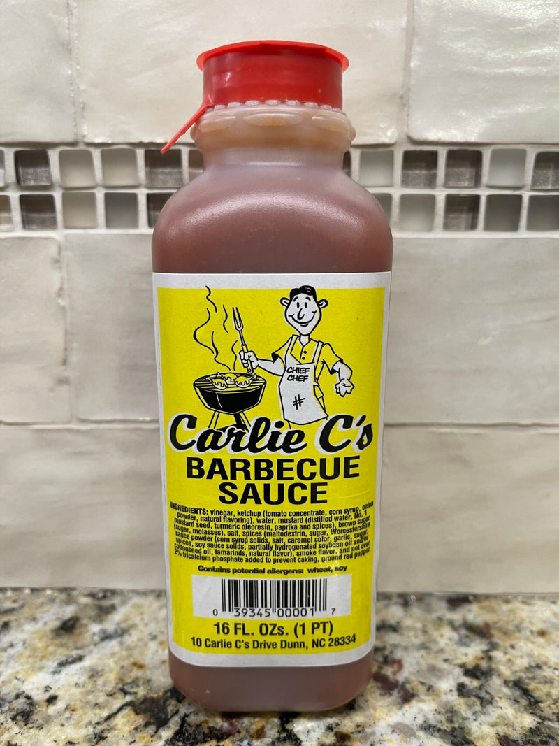 3 Bottles Carlie C's Original BBQ Sauce 16 oz Barbecue Pork Dip Chicken Dunn NC