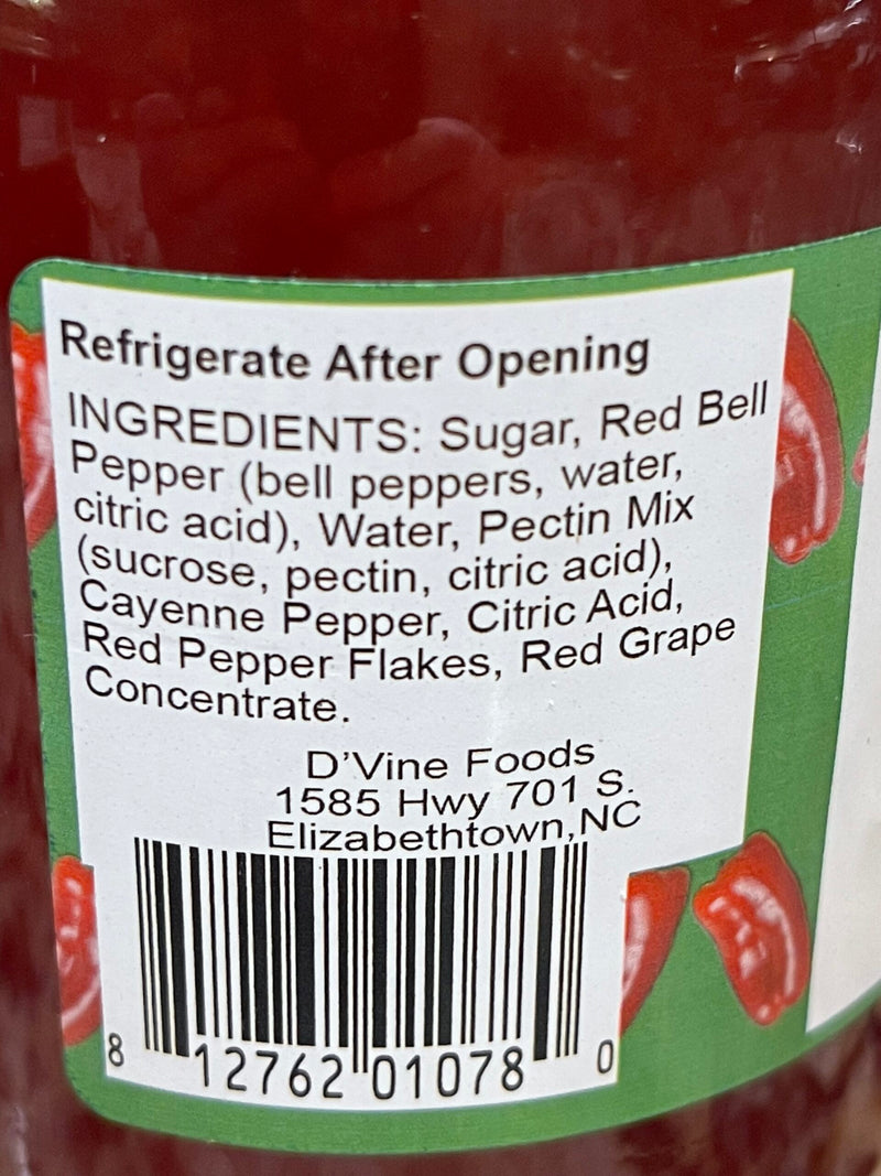 3 Jars D'vine Hot Pepper Jelly 18 oz Jar Sweet and Savory Jam