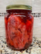 1/2 Gallon Jar Hannah's Pickled Pig's Feet Pork Sausage Wieners Red Hot Snack