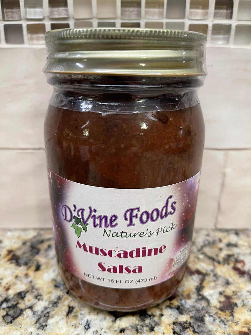 3 JARS D'Vine Foods Muscadine Salsa 16 oz Jar Tomato Relish NC