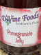 2 Jars D'vine Foods Pomegranate Jelly 18 oz Jar Sweet Tangy Jam Juice