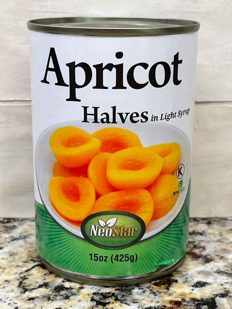 6 CANS NeoStar Apricot Halves in Light Syrup 15 oz can like Del Monte