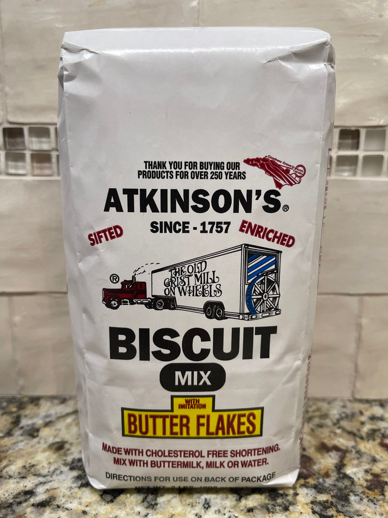 2 BAGS Atkinsons Buttermilk Biscuit with Butterflakes Mix 2 lb Bag flour