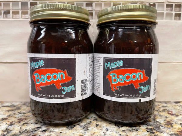 2 Jars D'vine Foods Maple Bacon Jam 18 oz Jar Toast Jelly Preserves