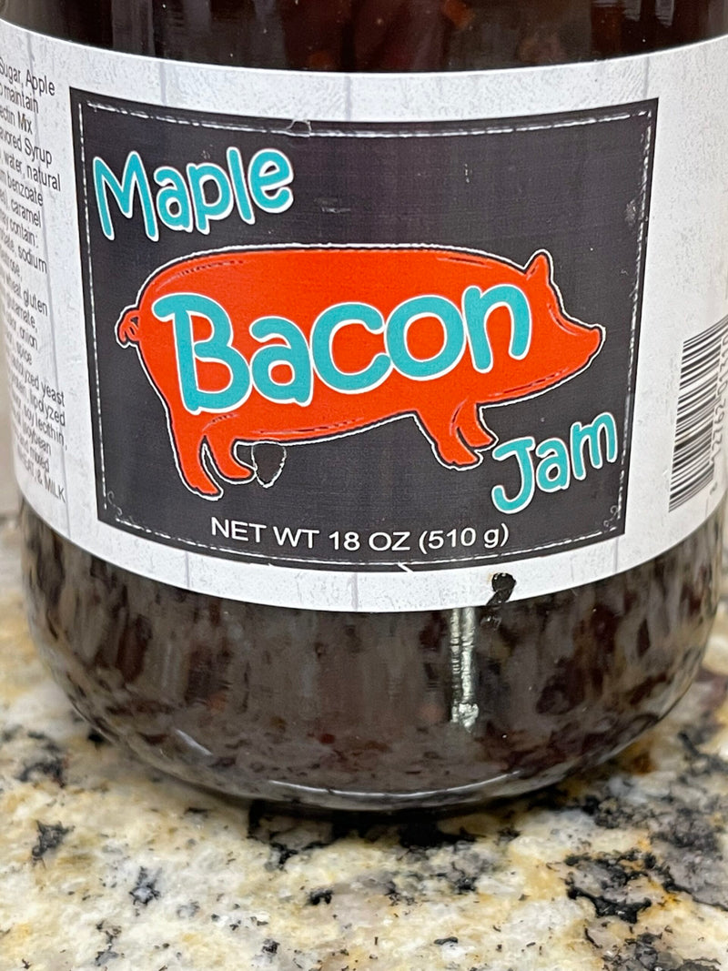 2 Jars D'vine Foods Maple Bacon Jam 18 oz Jar Toast Jelly Preserves