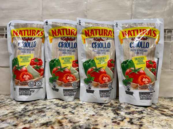 4 PACKS Naturas Salsa Sofrito Criollo Sauce 8 oz Salsa De Tomate paste