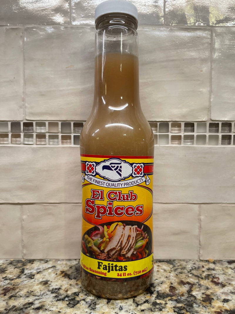 2 BOTTLES El Club Fajita Seasoning Marinade 24 oz beef pork chicken