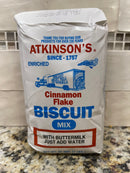 2 BAGS Atkinsons Cinnamon Flake Biscuit Mix 2 lb Bag Roll Pastry Cake