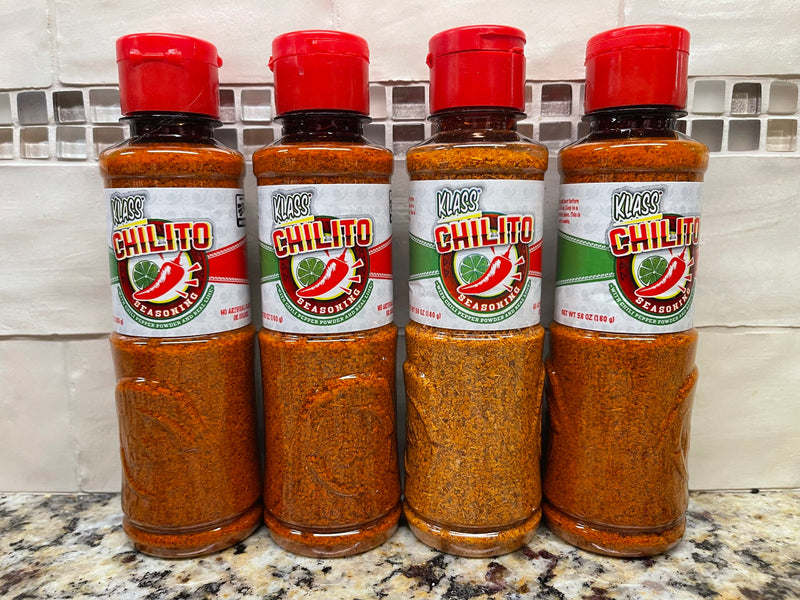 4 BOTTLES Klass Chili Powder Seasoning Chilito Sazonador En Polvo 5.6 Oz salt