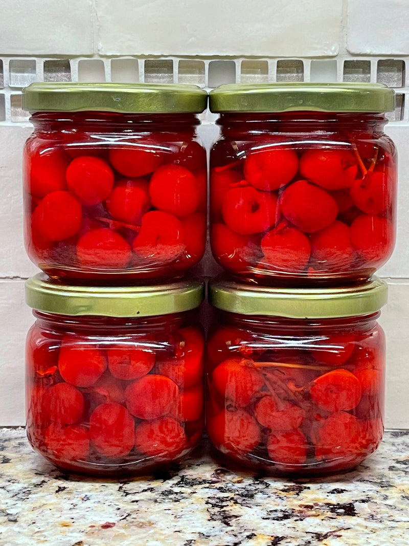 4 JARS Polar Red Maraschino Cherries 7 oz jar Cherry Sundae Fruit Cake