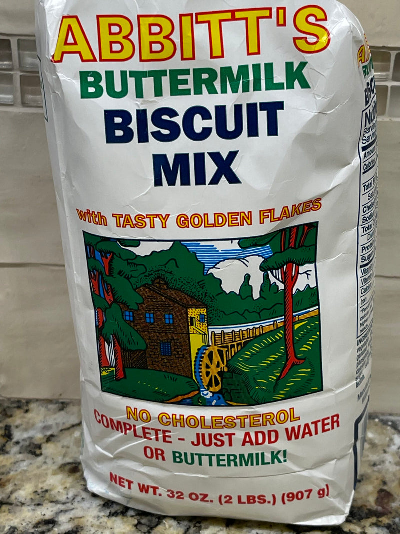 2 BAGS Abbitts Mills Buttermilk Biscuit Mix 2 Lb Bag flour Breakfast Gravy