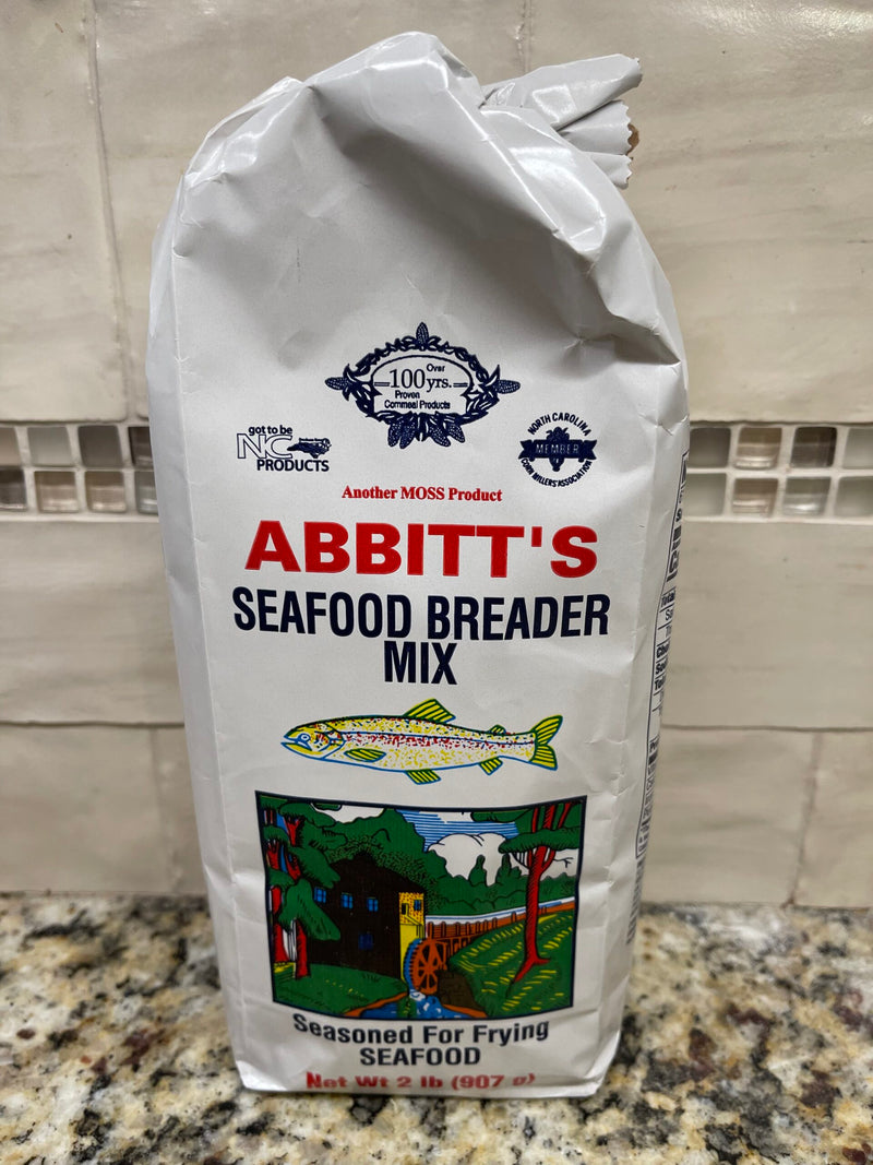 2 BAGS Abbitts Mills Seafood Breader 2 Lb Bag flour Fry Catfish Fish Flounder