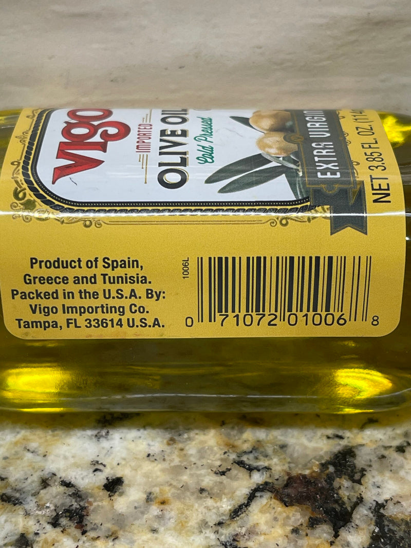 SIX Bottles Vigo 100% Extra Virgin Olive Oil 3.85 oz Bottle Light Cooking