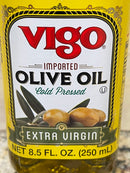 FOUR Bottles Vigo Extra Virgin Olive Oil 8.5 oz Bottle Light Cooking