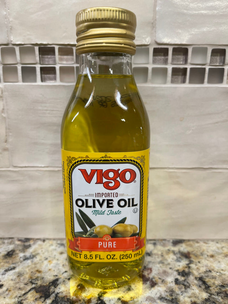 FOUR Bottles Vigo 100% Pure Olive Oil 8.5 oz Bottle Light Cooking