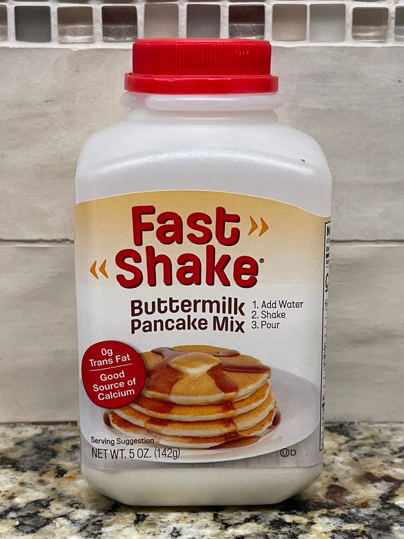 4 Bottles Fast Shake Buttermilk Pancake Mix 10.5 oz. Jug Waffle Syrup