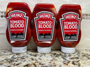 3 BOTTLES Heinz Tomato Blood Ketchup 20 oz Catsup Halloween Monster