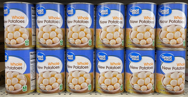 12 CANS Great Value Whole New Potatoes 15 oz Can soup stew salad peeled