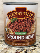 4 CANS Keystone All Natural Ground Beef 28 Oz Hamburger Tacos Spaghetti