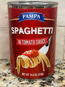 FOUR CANS Pampa Spaghetti Pasta 15.8 oz Can Tomato Sauce