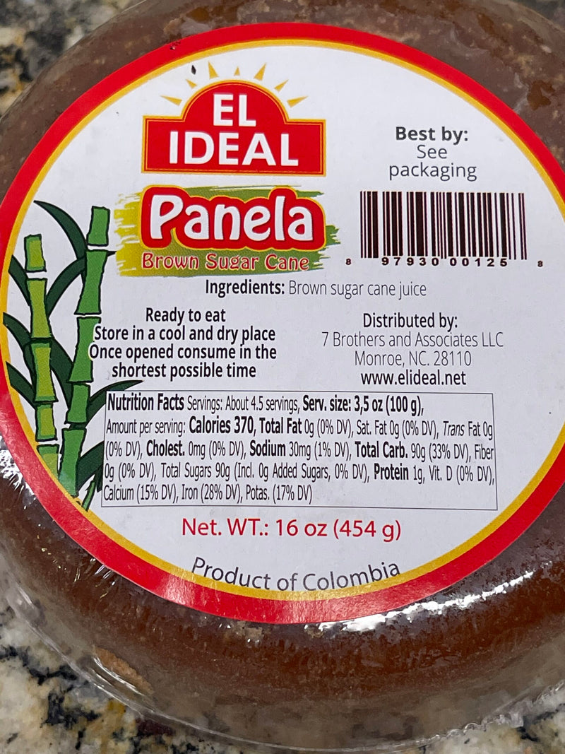 2 CAKES El Ideal Panela 16 Oz 100% Pure Brown Sugar Cake Columbian