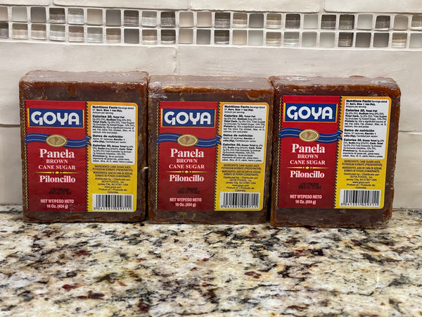 3 CAKES Goya Panela Piloncillo Pure Brown Sugar Columbian Square 16 oz