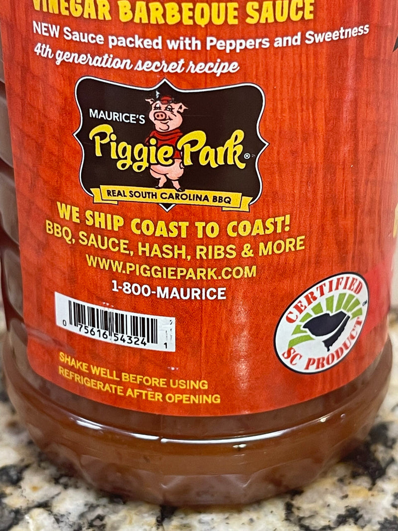 2 BOTTLES Maurice's Piggie Park Vinegar BBQ Sauce 16 oz Ribs Pork