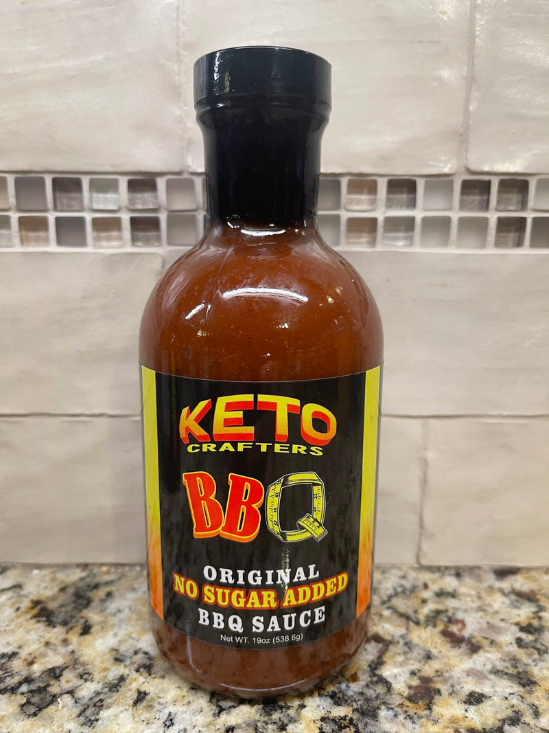 3 BOTTLES KETO Crafter's Original BBQ Sauce 19 oz Ribs Barbecue