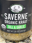 3 JARS Saverne Organic Dill & Garlic Kraut 16 oz Sauerkraut Pickled Cabbage